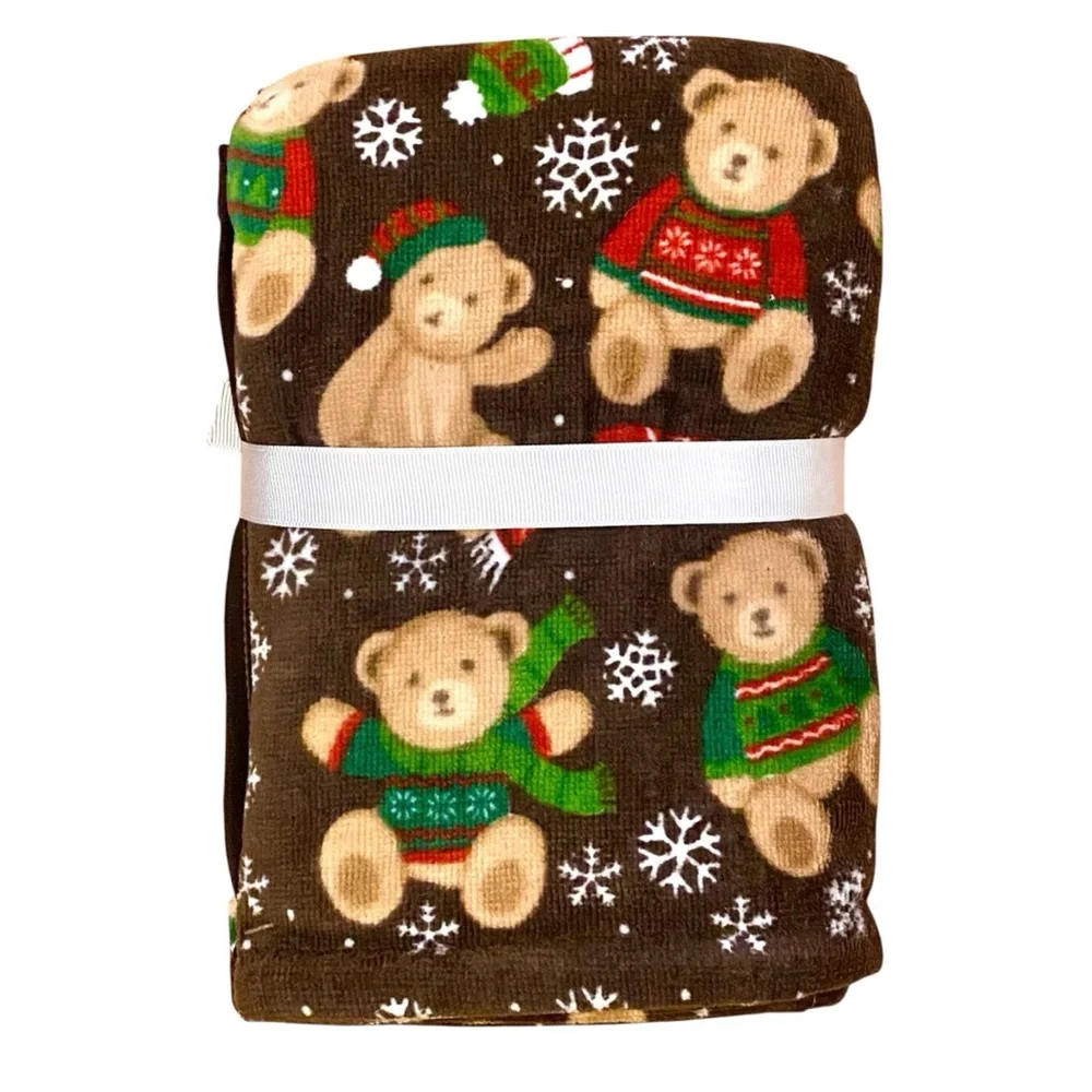 CYNTHIA ROWLEY Christmas bears hand towel set